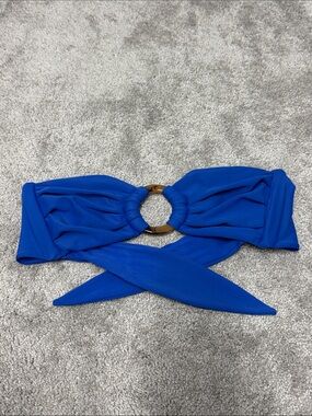 Cobalt blue & tortise ring montce swim strapless bikini